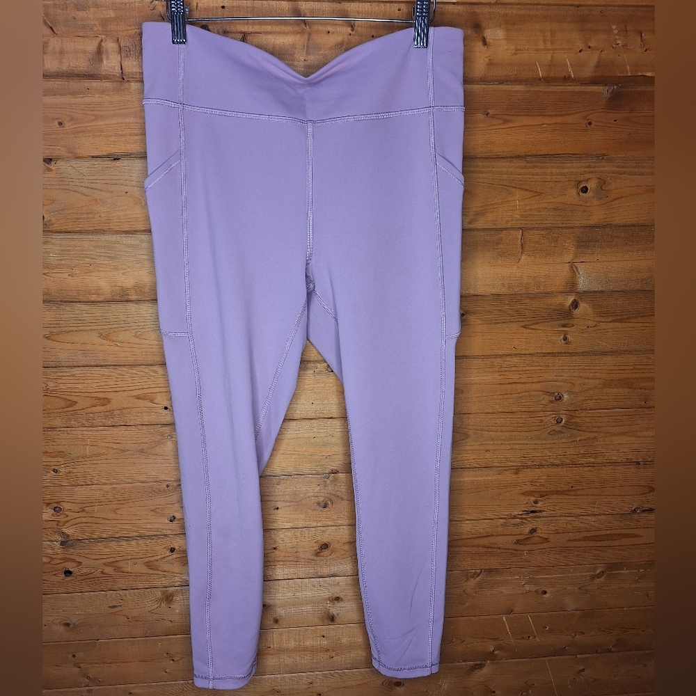 ❤️ Lululemon Lavender High-Waisted Leggings With 3 Pockets Size 12